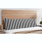 Alternate image 1 for Sweet Jojo Designs Paris Striped Body Pillowcase in Black/White