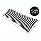 Alternate image 2 for Sweet Jojo Designs Paris Striped Body Pillowcase in Black/White