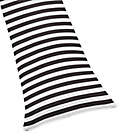Alternate image 0 for Sweet Jojo Designs Paris Striped Body Pillowcase in Black/White
