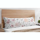 Alternate image 1 for Sweet Jojo Designs&reg; Watercolor Floral Reversible Body Pillow Cover in Pink/Grey