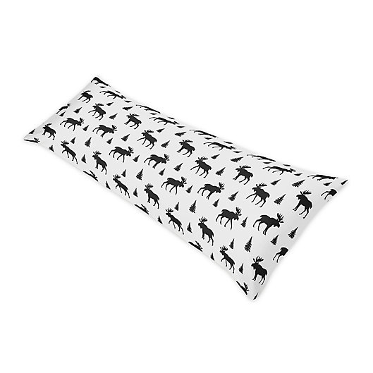 Alternate image 1 for Sweet Jojo Designs® Rustic Patch Moose Body Pillowcase in Black/White