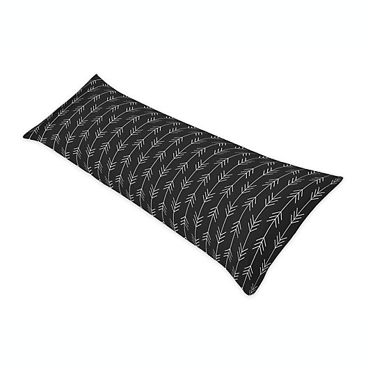 Alternate image 1 for Sweet Jojo Designs® Rustic Patch Arrow Body Pillowcase in Black/White