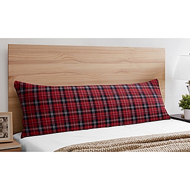 Sweet Jojo Designs&reg; Rustic Patch Plaid Body Pillowcase in Red/Black. View a larger version of this product image.