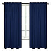 Sweet Jojo Designs Solid Navy Window Curtain Panel Set
