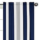 Alternate image 2 for Sweet Jojo Designs Navy and Grey Stripe Window Panel Pair