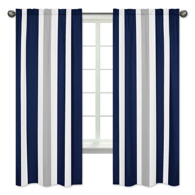 Navy Stripe Curtains | Bed Bath \u0026 Beyond