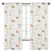 Sweet Jojo Designs Woodland Toile 84-Inch Animal Print Window Panels (Set of 2)