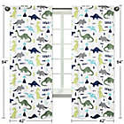 Alternate image 5 for Sweet Jojo Designs&reg; Mod Dinosaur Print 84-Inch Window Panels in Turquoise/Navy (Set of 2)