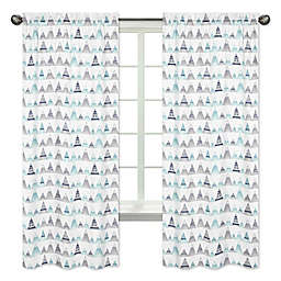 Sweet Jojo Designs Mountains 84-Inch Window Panels in Grey/Aqua (Set of 2)