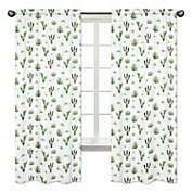 Sweet Jojo Designs Cactus Floral 84-Inch Rod Pocket Window Curtain Panel Pair