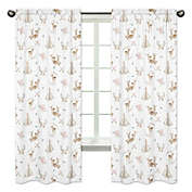 Sweet Jojo Designs Deer Floral Window Panel Pair