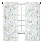 Sweet Jojo Designs Leaf Window Curtain Panels in Mint (Set of 2)