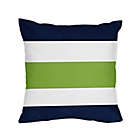 Alternate image 0 for Sweet Jojo Designs Navy and Lime Stripe Throw Pillows (Set of 2)