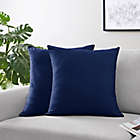 Alternate image 1 for Sweet Jojo Designs Throw Pillows in Solid Navy (Set of 2)