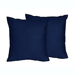 Sweet Jojo Designs Throw Pillows in Solid Navy (Set of 2)