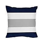Alternate image 0 for Sweet Jojo Designs Navy and Grey Stripe Throw Pillow (Set of 2)
