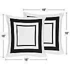 Alternate image 3 for Sweet Jojo Designs Hotel Decorative Throw Pillows in Black/White (Set of 2)