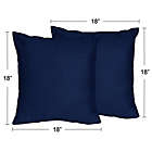 Alternate image 3 for Sweet Jojo Designs Solid Throw Pillows in Navy (Set of 2)