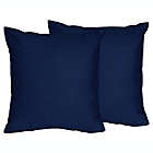Alternate image 0 for Sweet Jojo Designs Solid Throw Pillows in Navy (Set of 2)