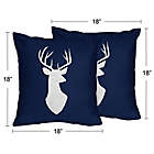 Alternate image 4 for Sweet Jojo Designs Woodsy Throw Pillows in Navy/White (Set of 2)