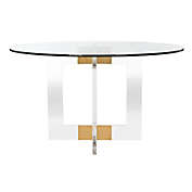 Safavieh Xevera Glass and Acrylic Round Dining Table