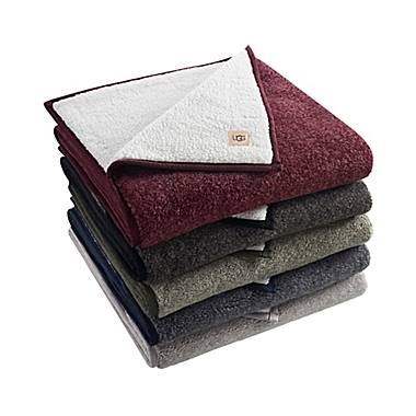 UGG&reg; Sherpa Blanket in Grey Melange. View a larger version of this product image.