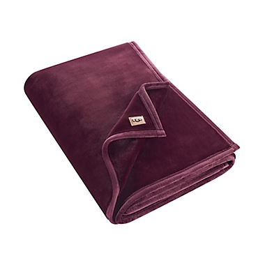 UGG&reg; Coco Luxe Throw Blanket in Cabernet. View a larger version of this product image.