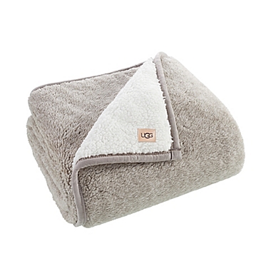 UGG&reg; Melange Classic Sherpa Throw Blanket in Grey. View a larger version of this product image.