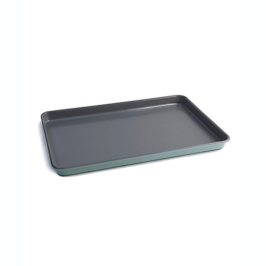 Alternate image 1 for Jamie Oliver Carbon Steel 10-Inch x 15-Inch Jelly Roll Baking Tray in Blue