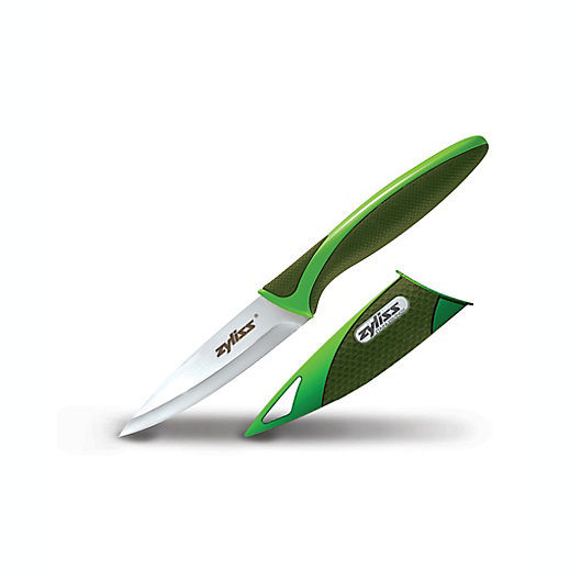 Alternate image 1 for Zyliss® 3.5-Inch Stainless Steel Paring Knife with Protective Sheath in Green