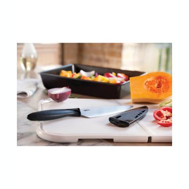 Zyliss&reg; 7.5-Inch Stainless Steel Chef Knife with Protective Sheath in Black. View a larger version of this product image.