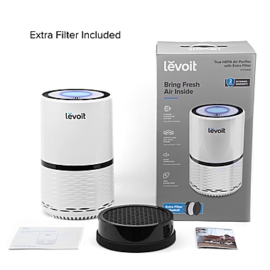 Levoit Compact True HEPA Air Purifier with Extra Filter in Black. View a larger version of this product image.