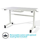 Alternate image 5 for Atlantic Height Adjustable Desk with Casters in White