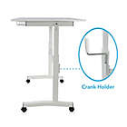 Alternate image 3 for Atlantic Height Adjustable Desk with Casters in White