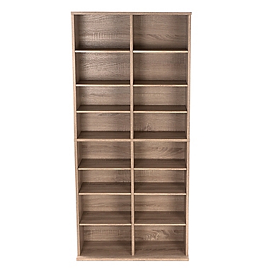 Atlantic Henley Adjustable Media Cabinet in Oak. View a larger version of this product image.