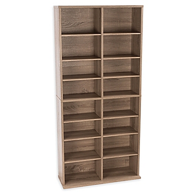 Atlantic Henley Adjustable Media Cabinet in Oak. View a larger version of this product image.