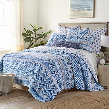 Levtex Home Aquatine 3-Piece Reversible Full/Queen Quilt Set in Blue. View a larger version of this product image.