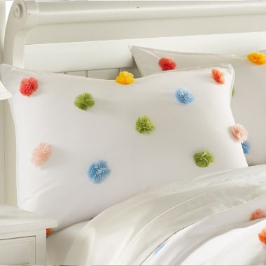 Rainbow Pom Pom 3-Piece Comforter Set. View a larger version of this product image.