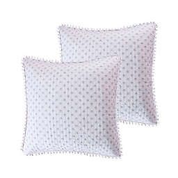 Levtex Home Olenna European Pillow Shams in Grey (Set of 2)