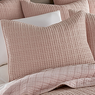 Levtex Home Mills Waffle 3-Piece Full/Queen Quilt Set in Blush. View a larger version of this product image.