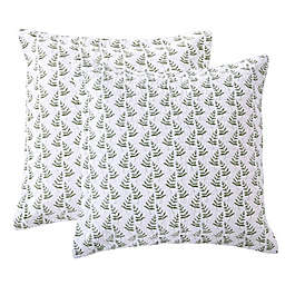Levtex Home Viviana European Pillow Shams in Cream/Green (Set of 2)