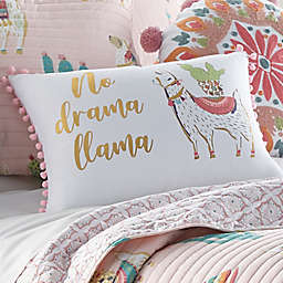 Lima Llama "No Drama Llama" Rectangular Throw Pillow