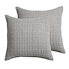 Alternate image 0 for Levtex Home Mills Waffle European Pillow Sham in Grey (Set of 2)
