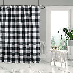 Levtex Home 72-Inch x 72-Inch Camden Buffalo Check Shower Curtain in Black