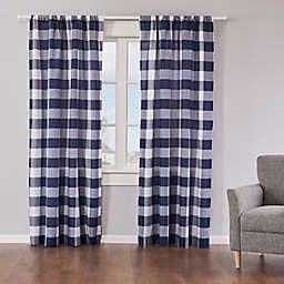 Levtex Home Camden 2-Pack 84-Inch Rod Pocket Window Curtain Panels in Navy