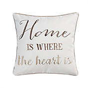 Levtex Home Angelica Home Heart Square Throw Pillow in Cream