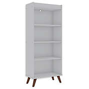Manhattan Comfort Hampton 4-Shelf Bookcase in White
