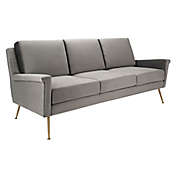 Safavieh Peridot Velvet Modern Sofa in Dark Grey