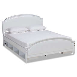 Baxton Studio® Elaine Storage Platform Bed in White
