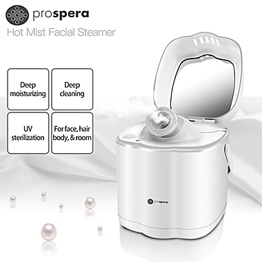 Prospera Hot Mist Nano Facial Steamer in White. View a larger version of this product image.